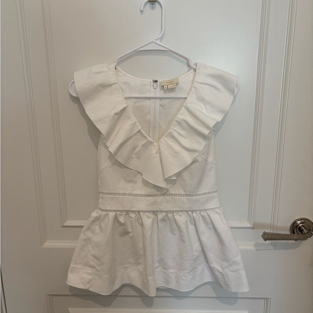 Kate Spade Peplum Top with Zipper Back